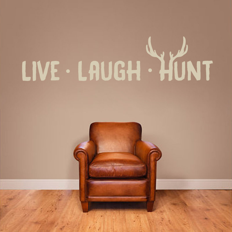 Décalcomanie murale chasse de rire live, Beige clair