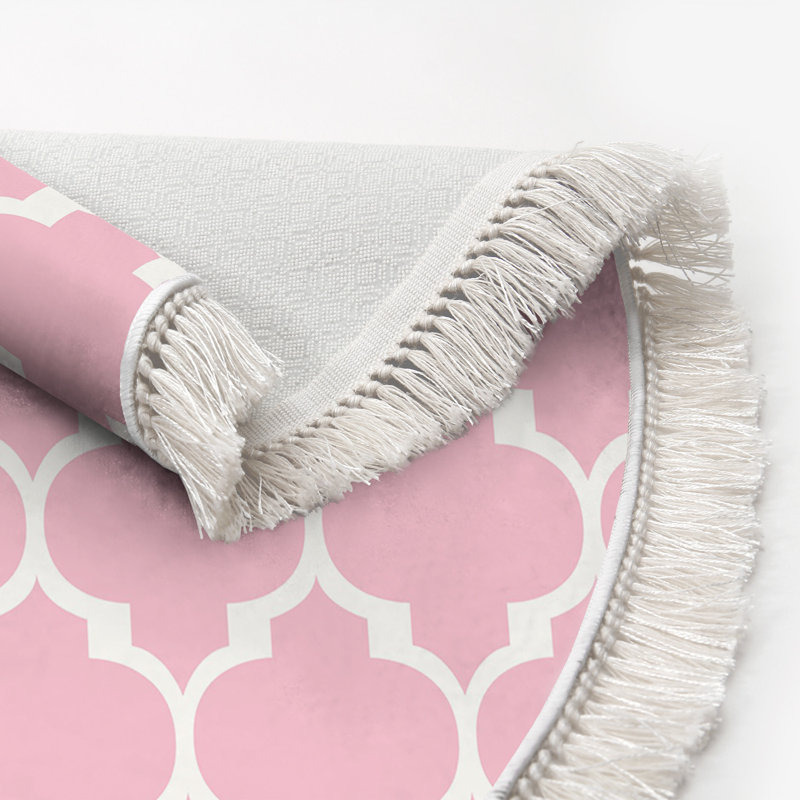 Ensemble de tapis de bain 2 pièces Franklyn, Rose / blanc