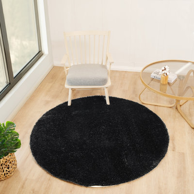 Round Solid Colour Machine Woven Area Rug