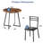Modern 3-Piece Round Dining Table Set For Small Spaces, Compact Kitchen & Breakfast Nook Table Set