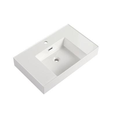 Lavabo en résine 30 po pour meuble-lavabo, comptoir de meuble-lavabo seulement
