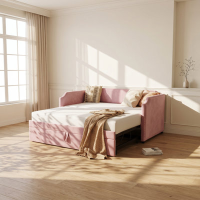 Lit de jour gigogne tapissier simple Velvet Collection l 44 po x P 81 po x H 35,5 po