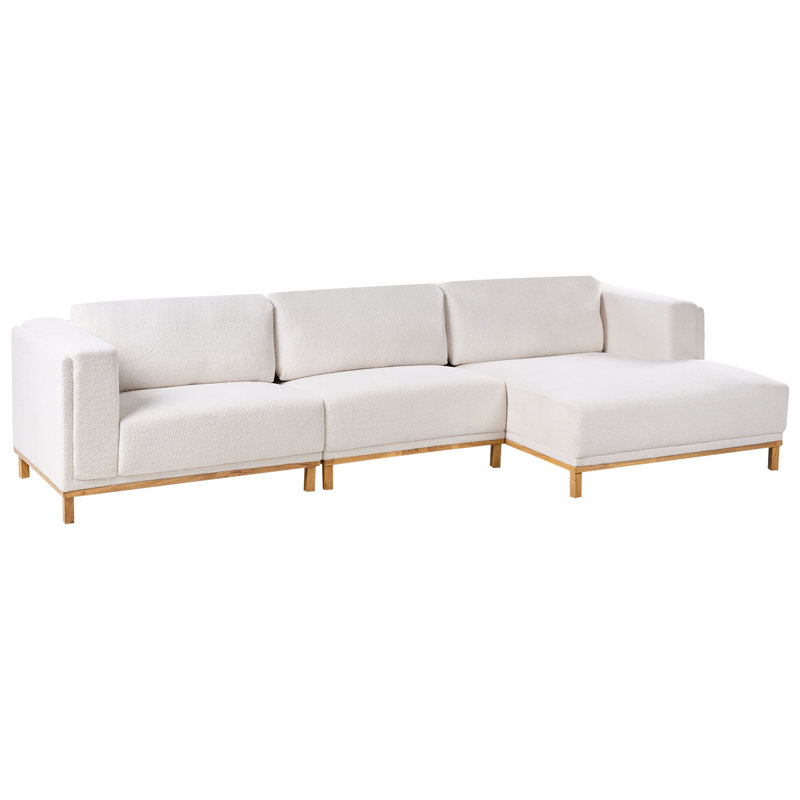 5 Seater Corner Sofa , Off White Fabric