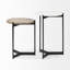 Table de bout ronde 24 po en verre brun et blanc