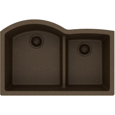 Quartz Classic 33" x 22" x 10" Double Basin Undermount Kitchen Sink