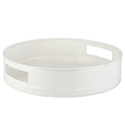 Towle Living 12.5-In White Round Tray