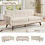 Cattaleya 78" Mid Century Modern Linen Upholstered Square Arms Sofa-1784104122