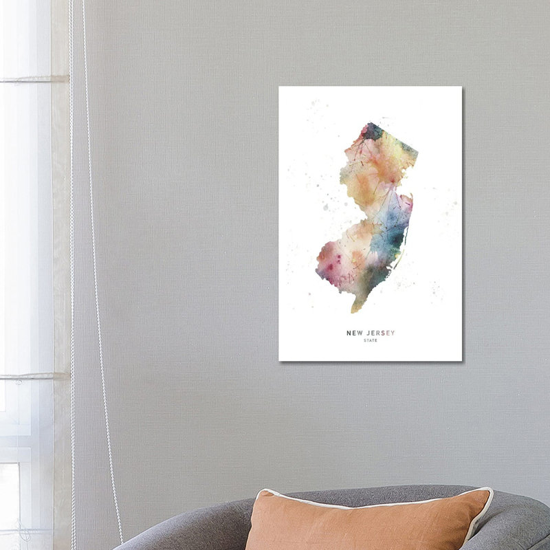 New Jersey State - Wrapped Canvas Painting, 66.04cm H x 45.72cm W x 1.91cm D