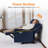 Electric Wall Hugger Recliner Loveseat Sofa with Console and Adjustable Headrest-458928280