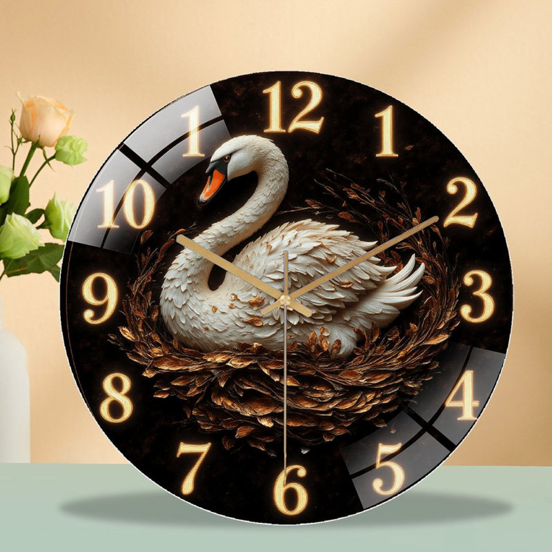 Horloge murale Swan Decor