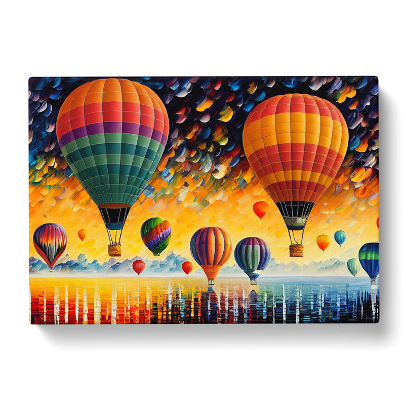 Colourful Hot Air Balloons Vol.3 - Wrapped Canvas, 40cm H x 60cm W x 3cm D