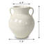 Approx. 9" High Off Whtie Ceramic Vase with Two Handles
