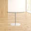 Mischa Round Glass Top Dining Table with Stainless Steel Base