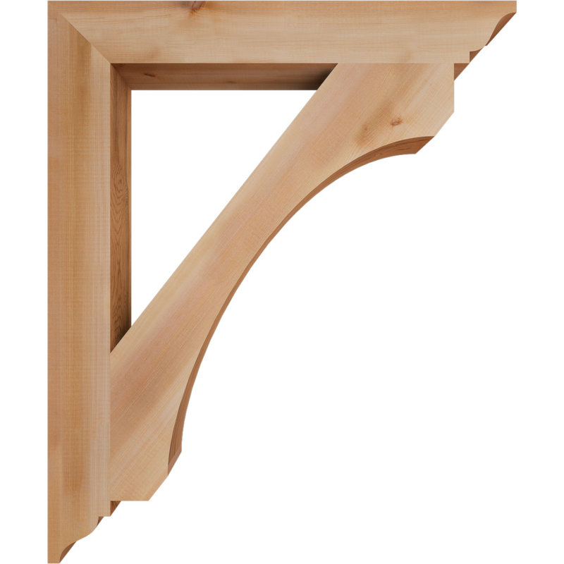 BKTLEC01 Legacy Traditional Rustic Wood Bracket, Western Red Cedar (Smooth), 36"H x 3.5"W x 30"D