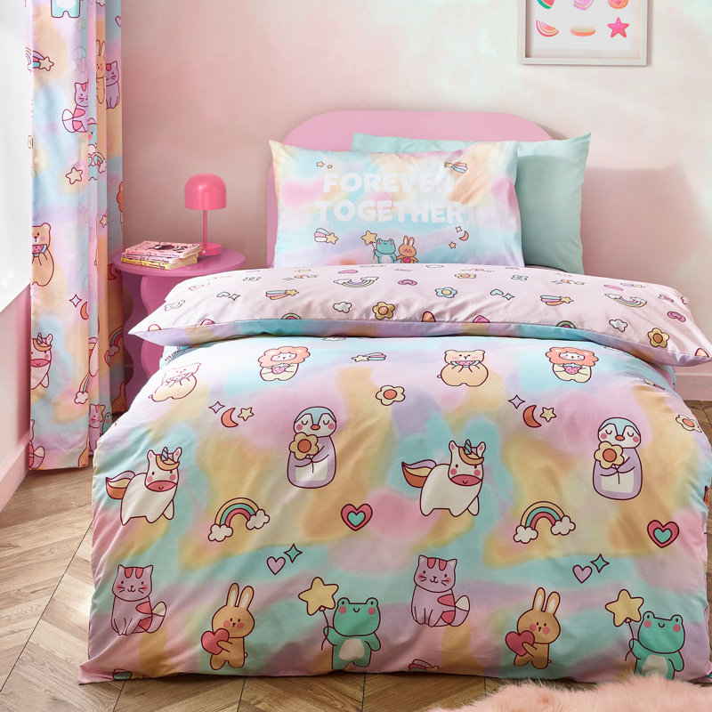 Forever Together Reversible Duvet Cover Set, Junior Duvet Cover + 1 Standard Pillowcase