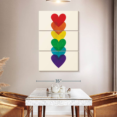 Khareem Rainbow Hearts Stack