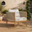 Fauteuil club d'extérieur avec structure en bois d'acacia-689408782