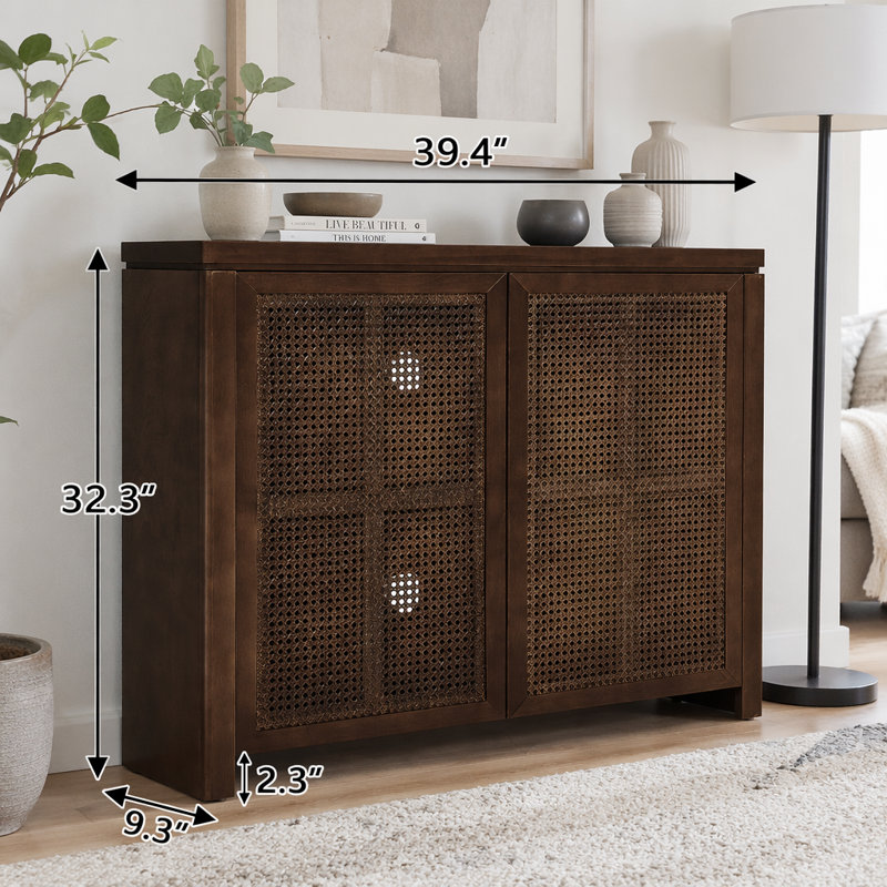 Buffet 39,4 po Mid-Century, L 39,4 po, Noyer
