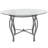 Syracuse Round Glass Dining Table with Bowed Out Metal Frame-1006140197-1006140216