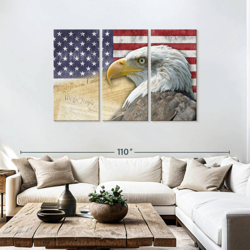 American National Eagle, 48" H x 74" W
