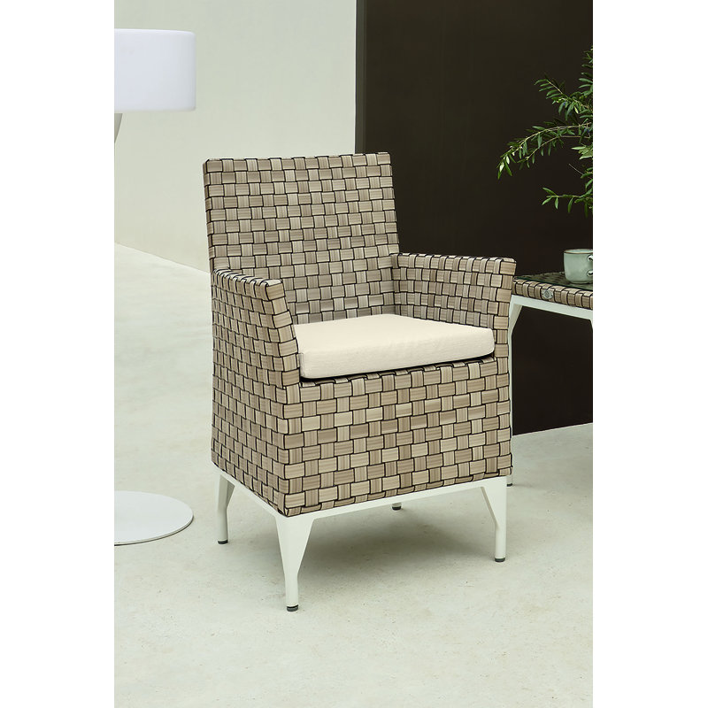 Brafta Outdoor Dining Armchair, Canvas Natural Sunbrella® Canvas