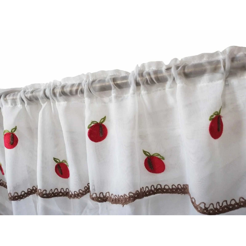 Windsor Kitchen Curtain 48, 48cm Width  x 48cm Drop, Red
