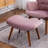 Battistina Velvet Armchair with Ottoman-432621137