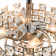Atticus 4-Light Modern Round Crystal Semi Flush Mount Ceiling Light