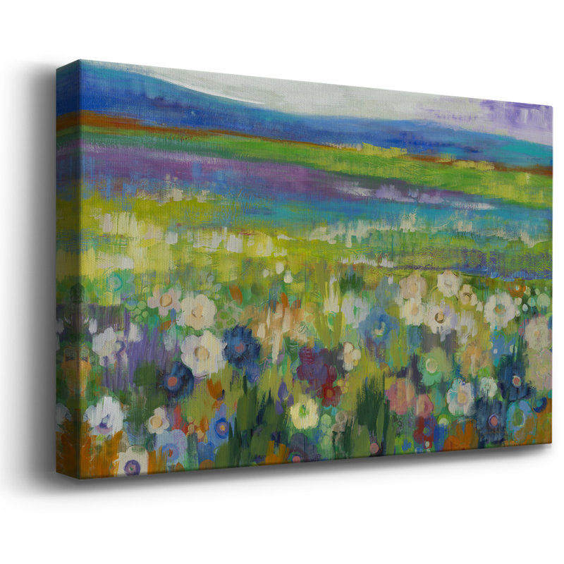Flowerfields Premium Gallery Wrapped Canvas - Ready to Hang, 18" H x 27" W