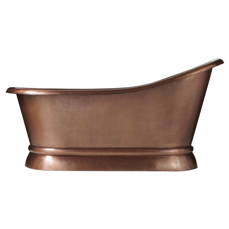 1676.4mm x 838.2mm Freestanding Soaking Copper Bathtub