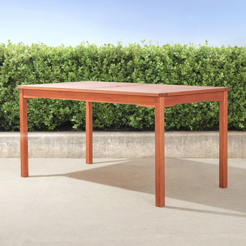 Charmante table de salle à manger en bois rustique pour six personnes, résistante aux intempéries et élégante, Bois naturel