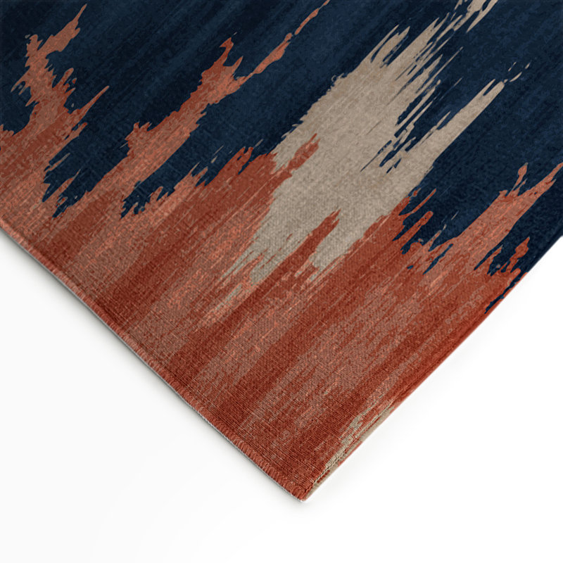 Watercolor Gray Indoor and Outdoor Area Rug, Rectangle 4' x 6'