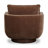 Carla 360 Degree Chenille Velvet Swivel Lounge Chair With Walnut Base-121485001