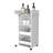 Glass Door Bar Cart with Bottle Holder and Casters White-910077126