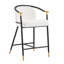 Tabouret de comptoir rembourré de 26 po de hauteur avec structure en métal (ensemble de 2)-1461931340