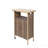 Outdoor Wicker Patio Bar Cart, Wine Serving Cart With Wheels, Rolling Rattan Beverage Bar Counter Table With Glass Top For Porch Backyard Garden Poolside Party
