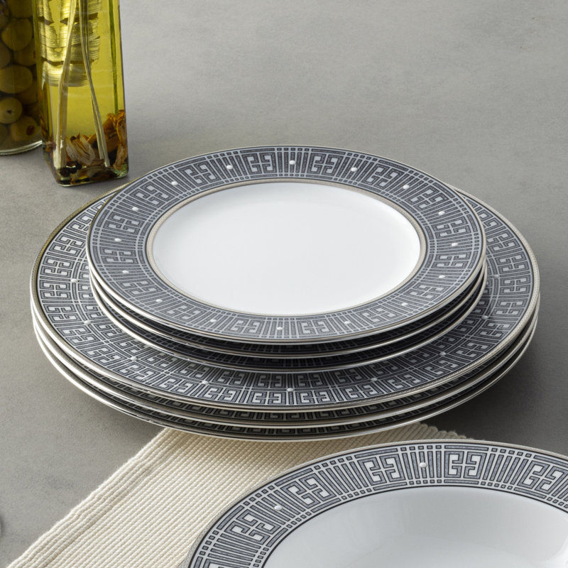 Assiettes plates Noritake Infinity, 11 po, Graphite