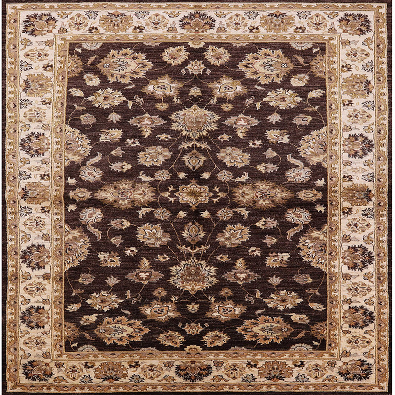 Tapis 100% Mid-Century moderne lavable à la machine 2963, Carré 4 pi