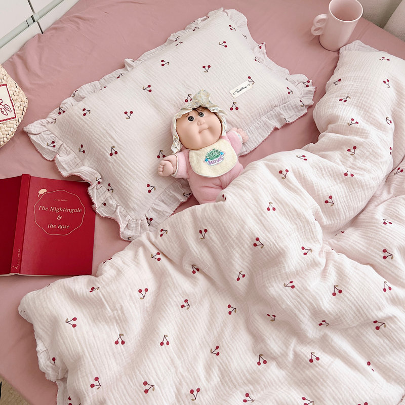 Taie d'oreiller mignonne en coton pour enfants