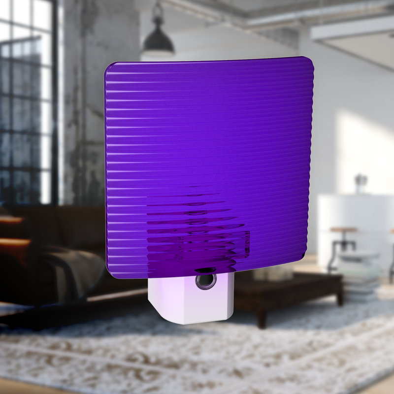 Purple Ribbed Plastic LED Motion Night Light