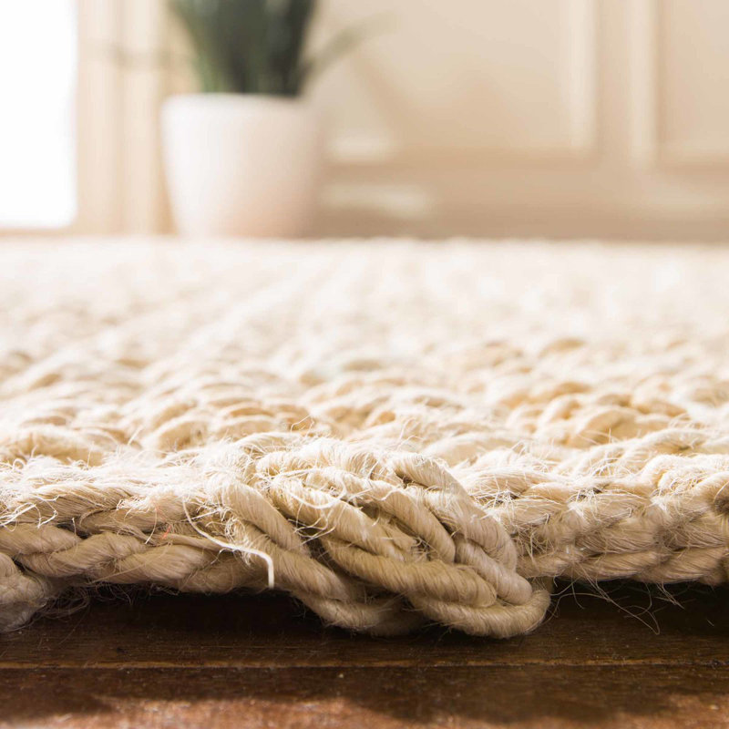 Ralph Lauren Acadia Jute Jute Solid Color Rug, Rectangle 4' x 6'