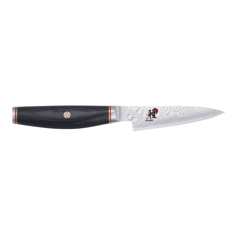 MIYABI TENMEI 3,5 po, couteau d'office, noir