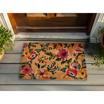 Makiver Non-Slip Floral Doormat
