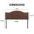 Nailhead Trim Adjustable Upholstered Headboard in Linen Fabric, Metal Legs-504880942-521090838