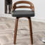 Ensemble de 4 tabourets de comptoir pivotants rembourrés Mahtab-614744277-614744272