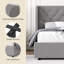 Ensemble de chambre à coucher avec lit à oreilles en velours et 2 tables de chevet à oreilles-1207476466-1207476430