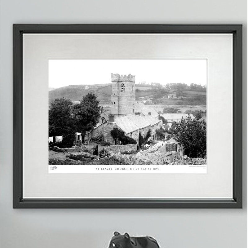 St Blazey, Church Of St Blaise 1893 by Francis Frith - Single Picture Frame Print, 28cm H x 36cm W x 2.3cm D