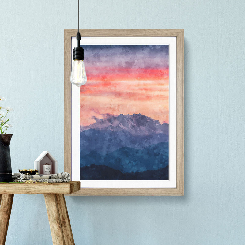 Swiss Mountain - Framed Print, Oak Framed, 63cm H x 45cm W x 2cm D