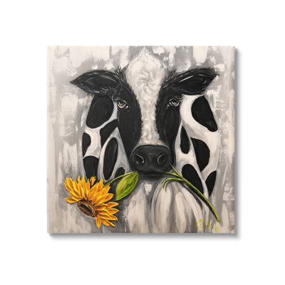 " Cow & Sunflower Painting "