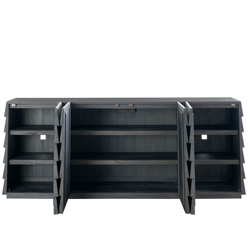 Dwell 84 in. W Solid Wood Credenza, Black